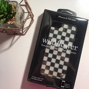 checkered iphone 6/7/8 wildflower case